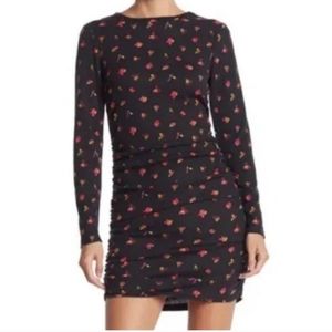 Abound long sleeve black floral dress size small